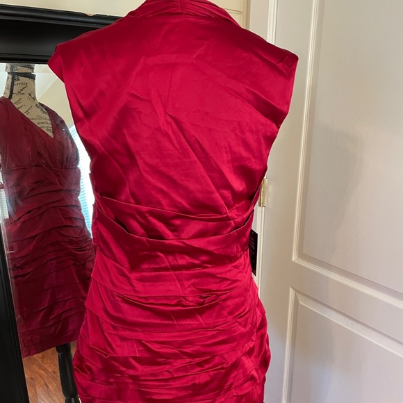 Perfect for Valentine's Day! NWT - Express Red Satin Dress. Size 12. - Picture 2 of 7